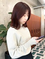 ノエ(noe) 切りっぱなしロブ×ワインレッド