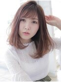 イメチェン/似合わせカット/フルバング/レッドブラウン/柏