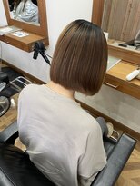 ココロヘアー 中島店(Cocolo hair) ボブ×トリスト｜ブラウンベージュ/切りっぱなし/20代/30代/40代