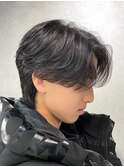 センターパートニュアンスパーマ韓国カルマパーマコンマヘア