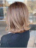 20代30代ナチュラルくびれボブ毛先パーマ艶感結べるボブ