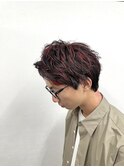 メンズハイライト/赤メッシュ【野村翼】