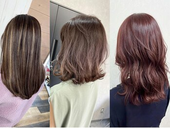 アンティア 中河原店(AN'TIA)の写真/白髪ぼかしハイライトやダメ-ジレスカラ-も充実！人気の「N.」グレイカラ-(リタッチ)+カット¥4620フル+¥550