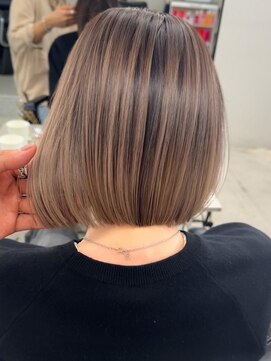 ネイロ バイ ジルブラン 葛西(NeiRo by JIL BLAN) 葛西ハイライト白髪ぼかしショートボブ小顔カットレイヤーカット