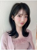 【AFLOAT福岡】小顔前髪ありひし形レイヤーカット
