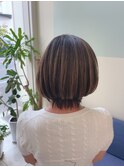 ショートボブ×ハイライト