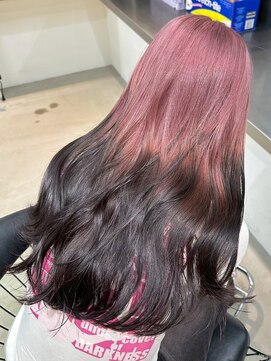 ラック 表参道(LUCK) ルーツカラー/ピンク＆ブラック