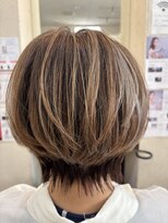 レーブ バイ ファースト 岩切店(reve by first)&nbsp;白髪ぼかしハイライト×ボブ