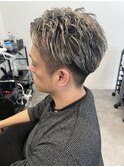 メンズショート×ミルクティーベージュハイライト