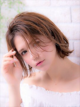 ソア 武蔵小杉(SOAR) 毛先パーマネオウルフ小顔外ハネボブアッシュブラウン