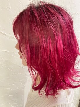ヘアー リードレス(hair Re:dress) 大人可愛いピンクカラー×フェイスレイヤーレイヤー結べるボブ