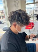 滋賀、南草津、メンズ美容室、波巻きツイストスパイラルパーマ