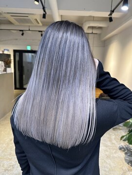 メリー オオサカ(Merly Osaka) 色落ちも楽しめるアッシュバレイヤージュ_white lavender ash_