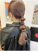 大人可愛い結婚式お呼ばれヘアアレンジタイトローポニー