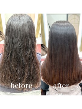 ザトエル 栄(THE TOEL) オリジナル酸性ストレートのビフォーアフター