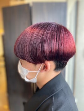 ヴォーチェ フォーヘアー(VOCE for hair) 爽やかマッシュショートワインレッドツーブロック