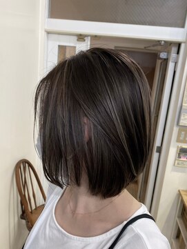 ラゴム 池袋(LAGOM) 切りっぱなしボブ/美髪/ピンクブラウン[池袋/髪質改善]