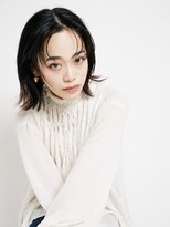 オンク 新宿(onk)&nbsp;黒髪/グレーベージュ/レイヤーロング/前髪パーマ[新宿駅]