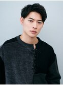 ビジネススーツ/黒髪刈り上げ爽やか短髪×アップバングショート