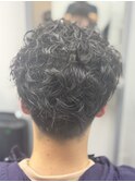 ツーブロック　スパイラルパーマ