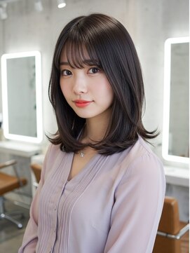 グルグル 札幌大通(GULGUL) 札幌大通/ミディアム/顔周り/レイヤーカット/ブリーチなしカラー