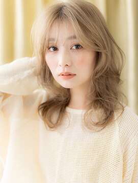 モッズヘア 越谷(mod's hair) ハイトーンカラーモテ髪ひし形セミロングTc2越谷10代20代30代