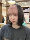 フェイスフレーミング/ブリーチ/ピンクカラー/ケアブリーチ/20代