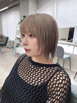 リミットバイアフィナー 大宮店(limit by Afinar) ボブ/ホワイトベージュ/切りっぱなしボブ