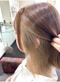 インナーカラー×ボブ