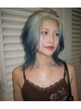 レコ 渋谷(LECO) グラデーションブルーエンドカラー