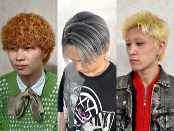 カイ(X)の写真/【メンズ専門店/心斎橋駅徒歩3分】《個性を爆発》ブリーチ・ハイライト・メッシュで差がつくデザインカラー