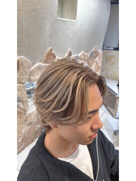 ヘアリゾートエーアイ 新宿西口店(hair resort Ai) メンズバレイヤージュシャドールーツ刈り上げセンターパート新宿