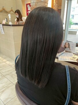 髪質改善/顔周りレイヤーカット/グレージュ[千葉/千葉駅]