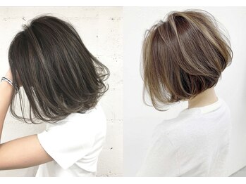 ロゼ 六甲道(ROSE)の写真/[六甲道/学割]お悩み改善/カット+カラー(フル)+Tr￥6600/全体カラー￥5500/白髪もこだわりのデザイン性を―。