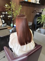 アオイ(Aoi)&nbsp;髪質改善カラーで叶える艶ロング×オレンジカラー