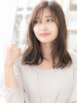 モッズヘア 越谷(mod's hair)&nbsp;*mod's越谷*斜めバングのアシンメトリーナチュラルラフウェーブa