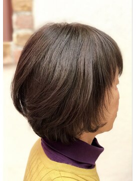 ドゥ スタイル 三国ヶ丘店(Duex Style) 〔ミセスグレイカラー 〕 パールベージュ☆ハイライト×シエナ