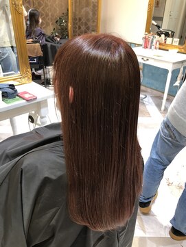 ロンドアベニール 北千住(Lond avenir) ブリーチ無し　ピンクベージュ　担当namie