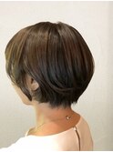 20代30代40代大人可愛い小顔耳掛けショートボブ
