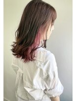 エル セルカ 高田馬場(el CERCA)&nbsp;韓国風ピンクパープルインナーカラー×外ハネくびれスタイル