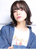 大人可愛い20代30代40代小顔暗めカラー 外ハネボブ A5