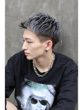 アソビ 表参道(ASOBI) アップバング　シルバーアッシュ