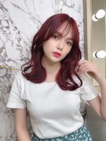 アマンドール(Aman D'or)&nbsp;シースルーバングのダークチェリー　AMAND'OR石川