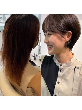 グランマッシュ(Granmash) お客様カット☆丸みショート・髪質改善アヴェダカラー