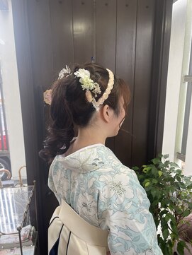 ビーヘア(be hair) 【卒業式着付】春×和物のコラボ着付け