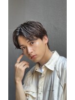 ヒビヲ(HIBIO)&nbsp;ツイストスパイラルパーマツーブロックメンズマッシュメンズヘア