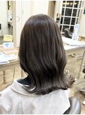 黒髪/ボブルフ/ネビージュ/小顔/ワンレン/杉田花乃