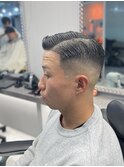 サイドパート/スキンフェード　メンズ/バーバー/フェード