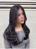暗髪　黒髪　レイヤーカット