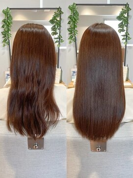 フィー 仙台店(fee) 【Before→After】髪質改善/リンゴ幹細胞/ヘッドスパ/サラサラ
